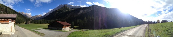 Photo panoramique prise de la terrasse de Cergnement